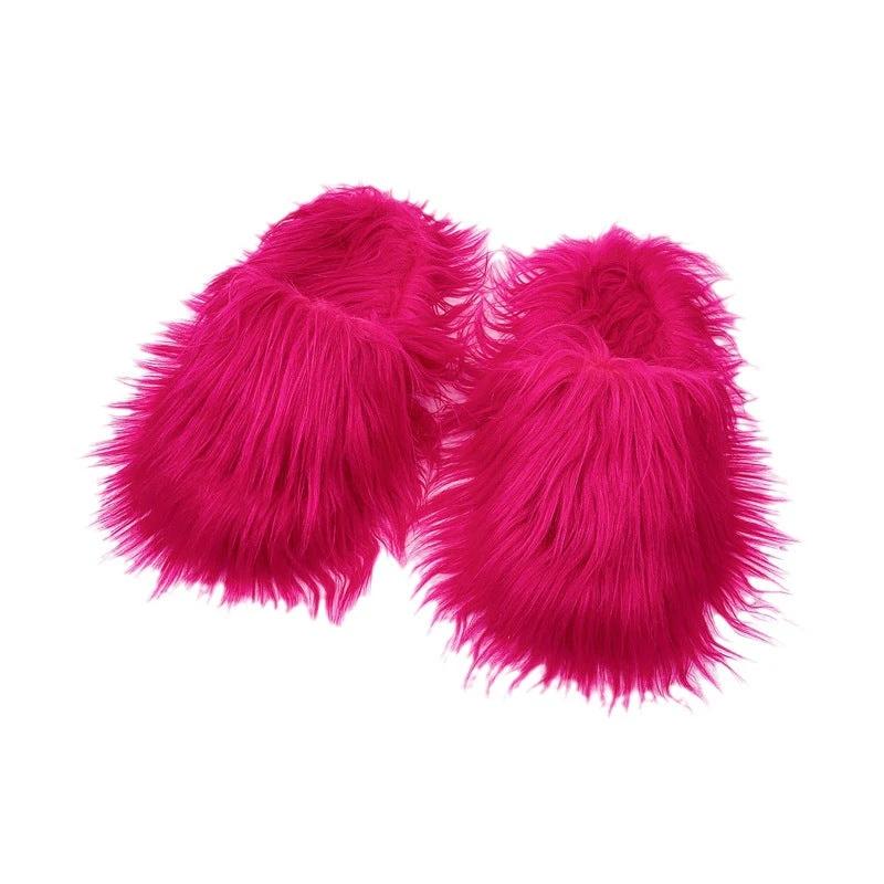 Home Slippers Sheep Long Hair Woolen Slipper by GJG Denim