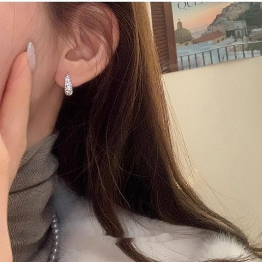 Women's Fashion Personalized Zircon Hoop Earrings