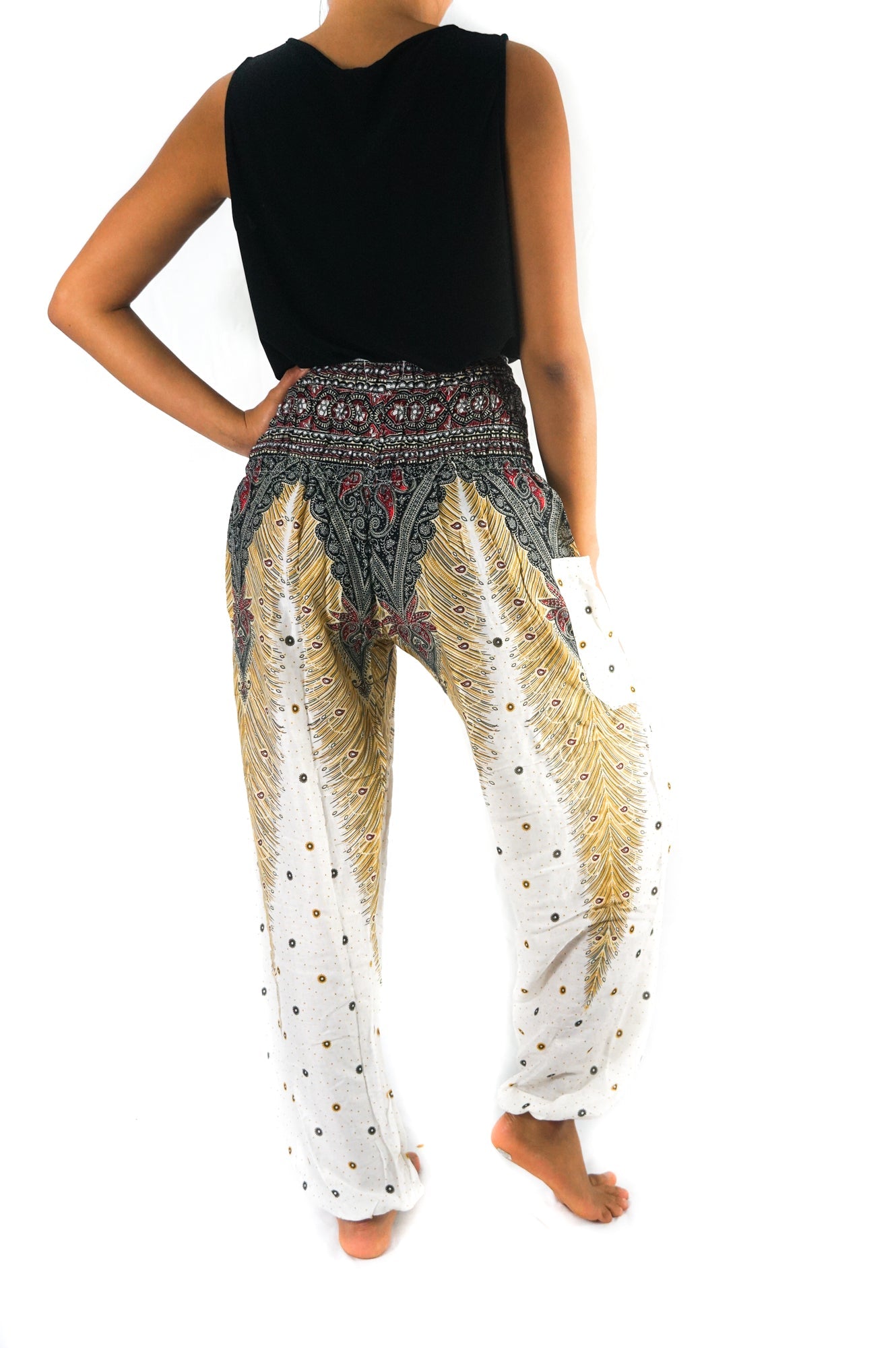 WHITE PEACOCK Women Boho Pants Yoga Pants