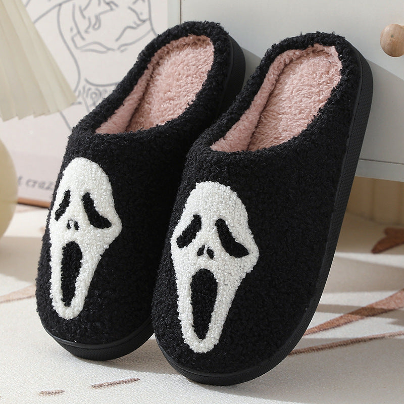 Men's Halloween Skull Cartoon Print Slippers