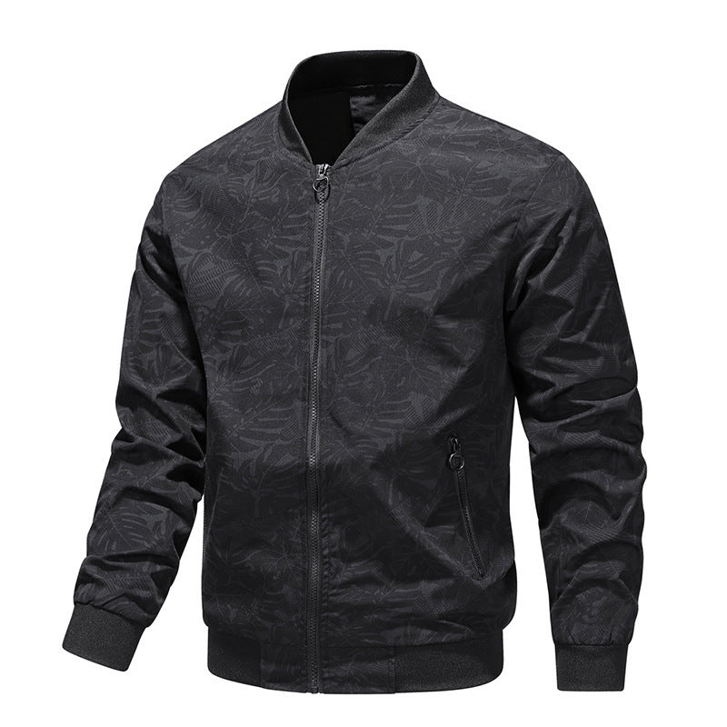 Men's Simple Zipper Quality Fabric Jacket