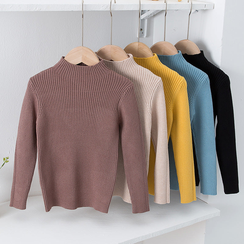 Children's Mock Neck Sweater Knitwear Top