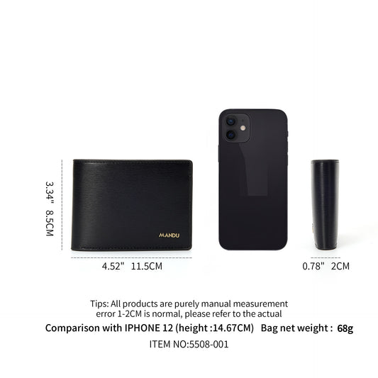 Men's Solid Color Large Capacity Anti-theft Swiping Multi-functional Wallet