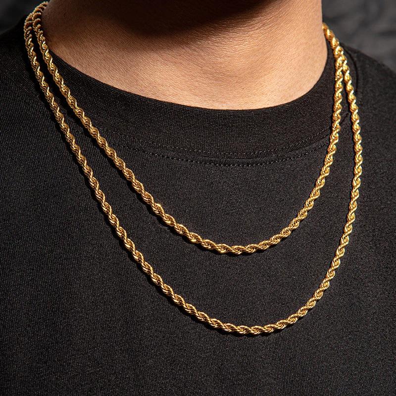 Men's Color-preserving Vacuum Plating Chain Necklace by GJG Denim