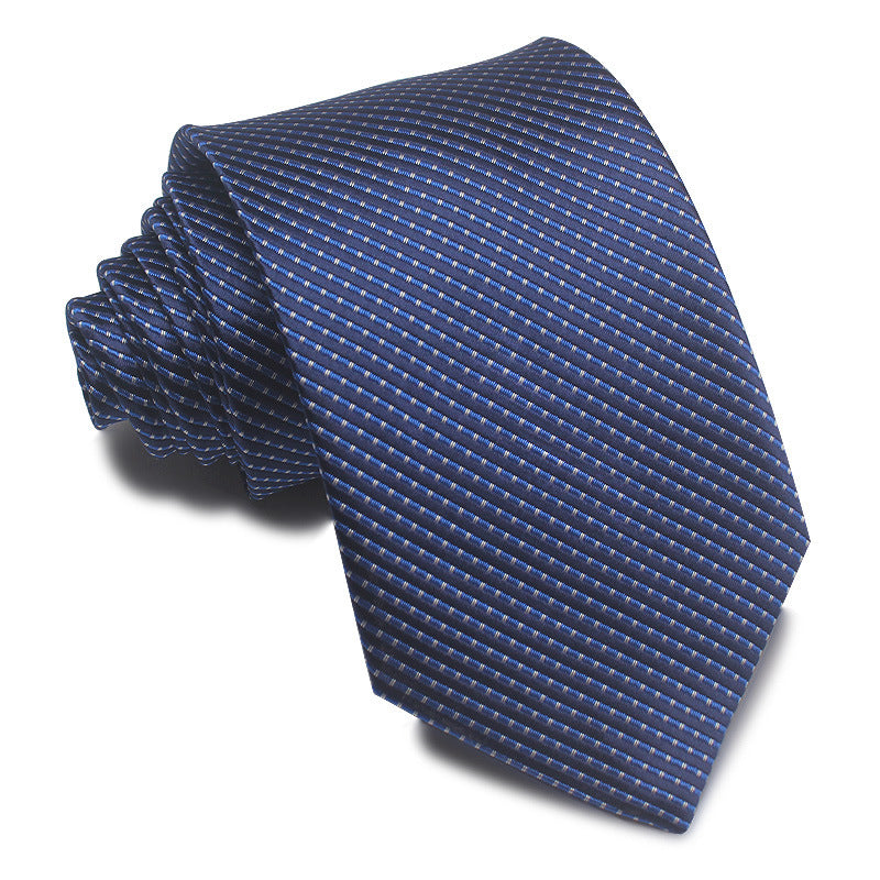 Men's 8CM Polyester Jacquard Striped Ties