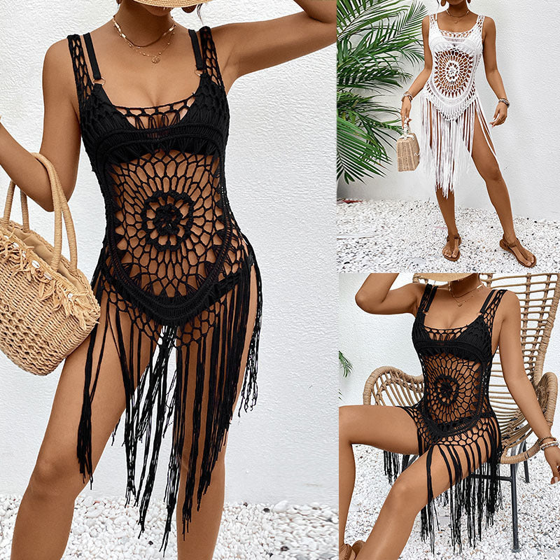 New Crocheted Women's Hollow Beach Dress
