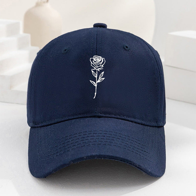 Men's Casual Simple Rose Washed Baseball Cap