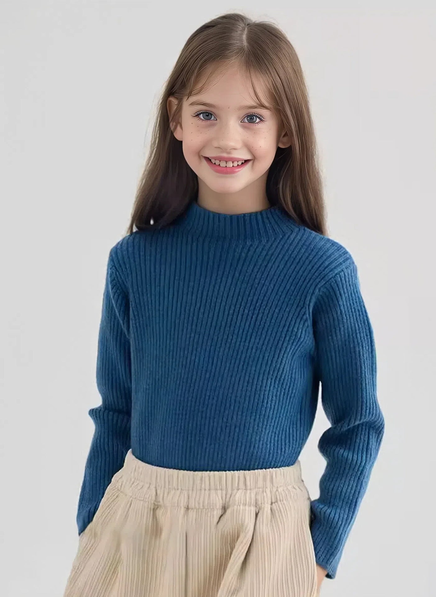 Children's Mock Neck Sweater Knitwear Top