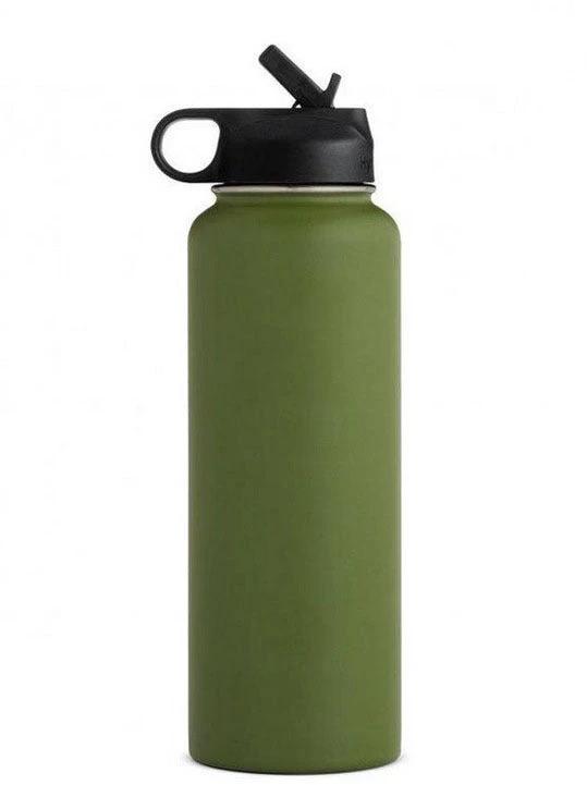 Stainless Steel Wide-mouth Outdoor Sports Vacuum Flask by GJG Denim
