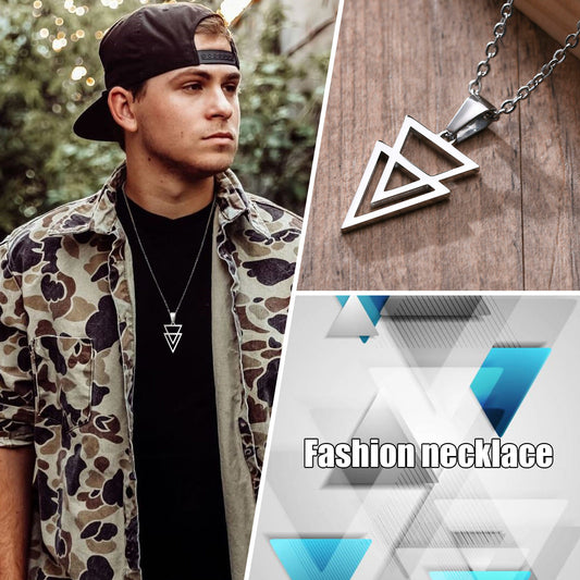 Geometric Trangle Men's Necklace