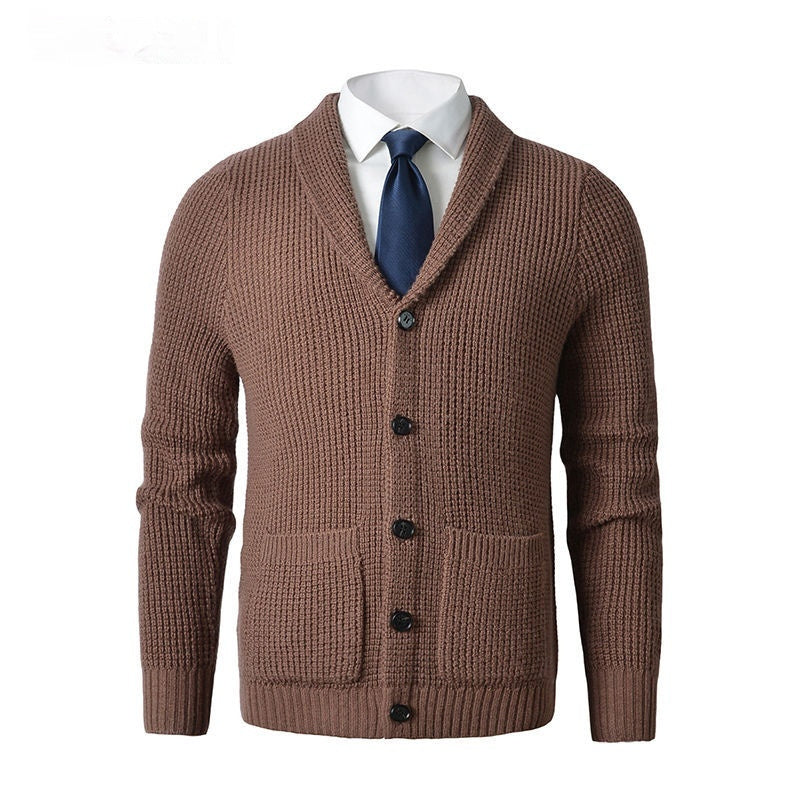 Men's Business Casual Knitted Wool Cardigan