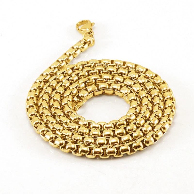 Men's Square Pearl Chain Necklace by GJG Denim