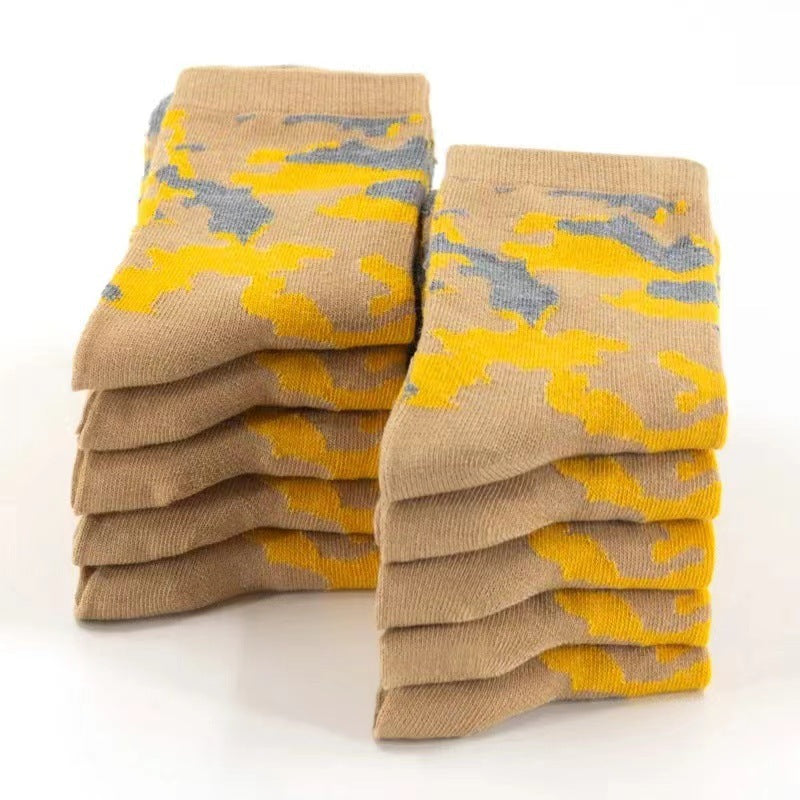 Men's Camoflauge Polyester Cotton Tube Socks