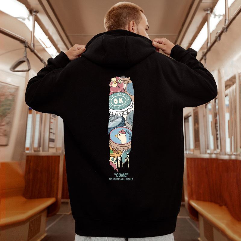 Men's Loose Hooded Sweater