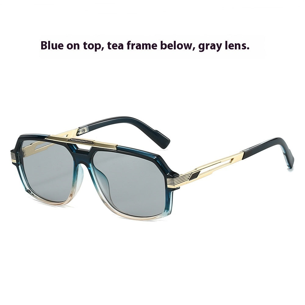 Men's Metal Mirror Leg Paint Fashion All-match Sun-resistant Sunglasses