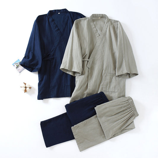Men's Pure Cotton Gauze Pajamas