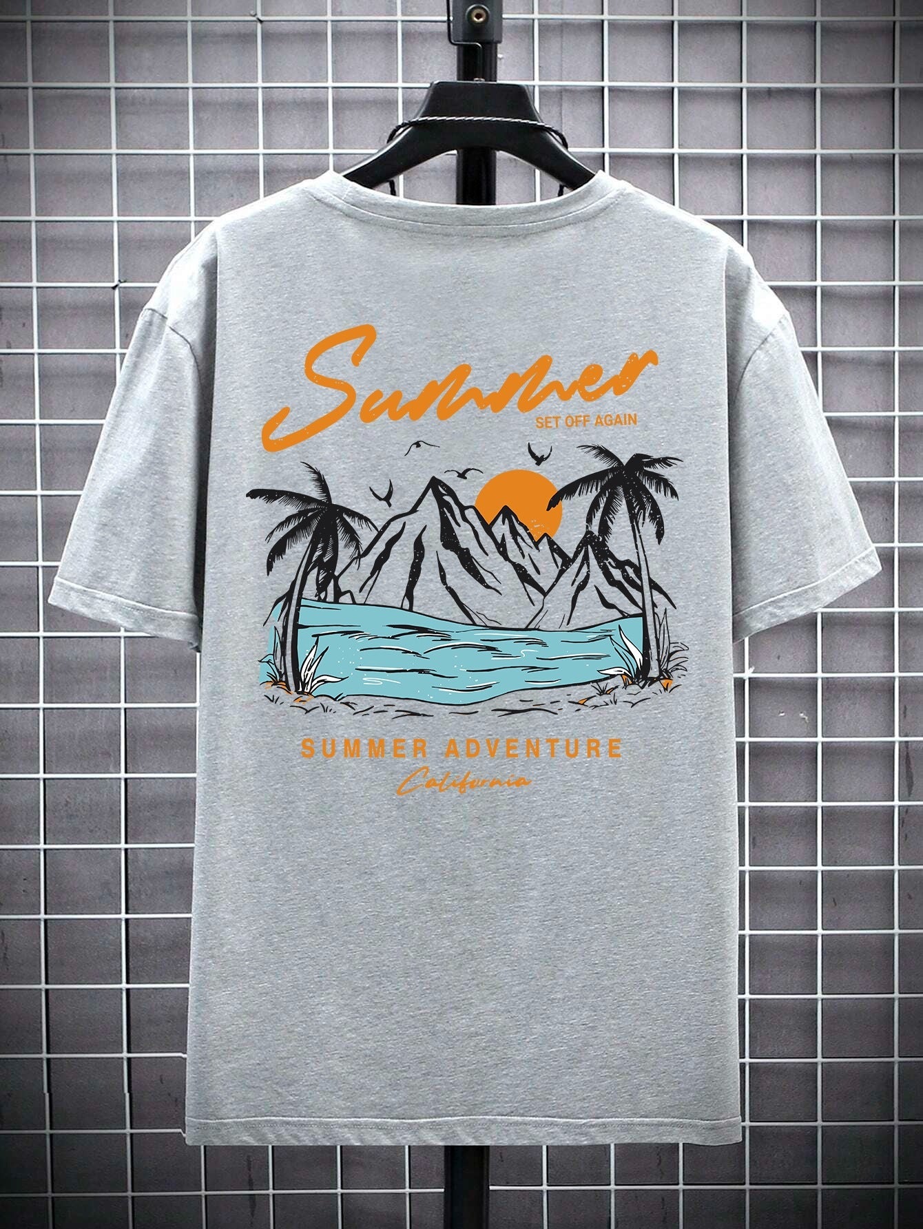 Summer Departure Adventure California Men's T-shirt Cotton Loose