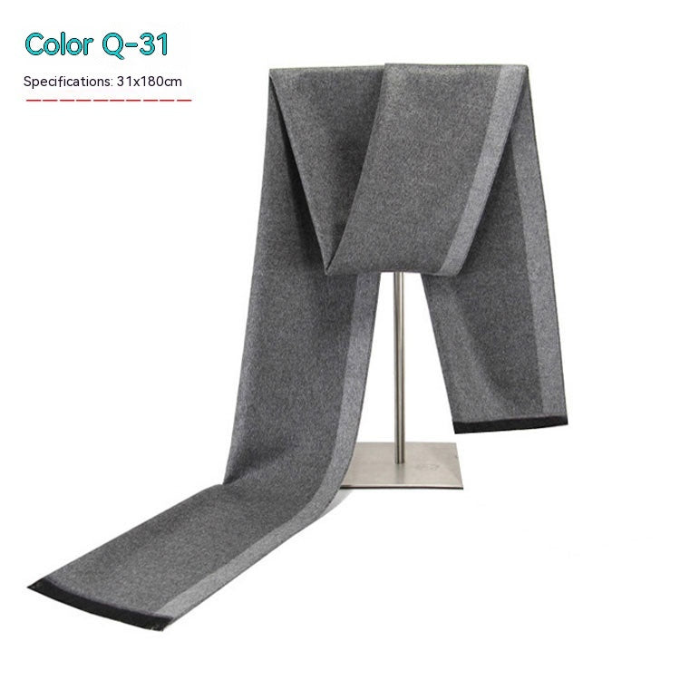 Men's Striped Winter Warm Artificial Cashmere Scarf For Men