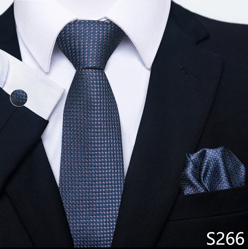 Men's Creative All-match Business Formal Wear Tie Scarf Cufflink Set