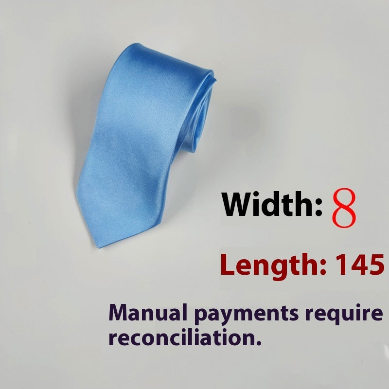 Men's 8cm Plain Suit Tie