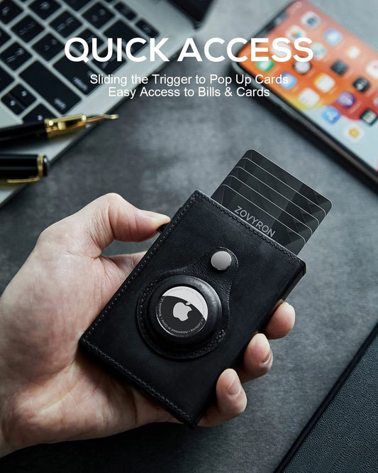 Men's Smart RFID AirTag Holder Slim Wallet by GJG Denim