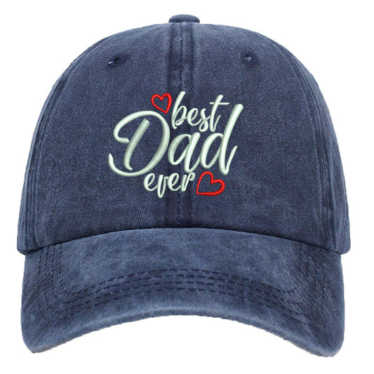 Washed Cotton Embroidered Letter Baseball Cap For Men