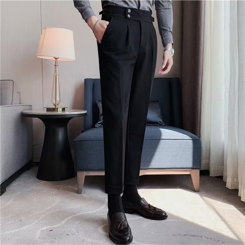 Mens British Style Business Casual Pants