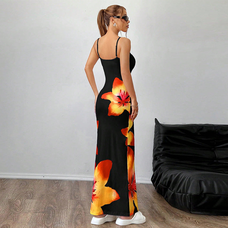 Sling  floral print Dress