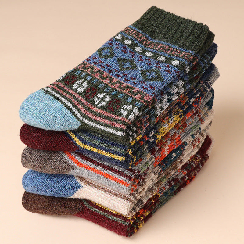 Men's 5-10 Pairs Retro Thick Socks