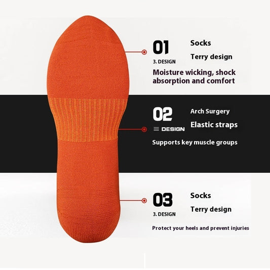 Men's Mid-calf Combed Cotton Athletic Sweat-absorbent Breathable High-pass Non-stuffy Socks