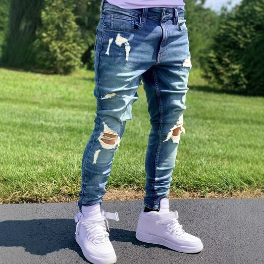 Men's Ripped Street Trend Style Jeans