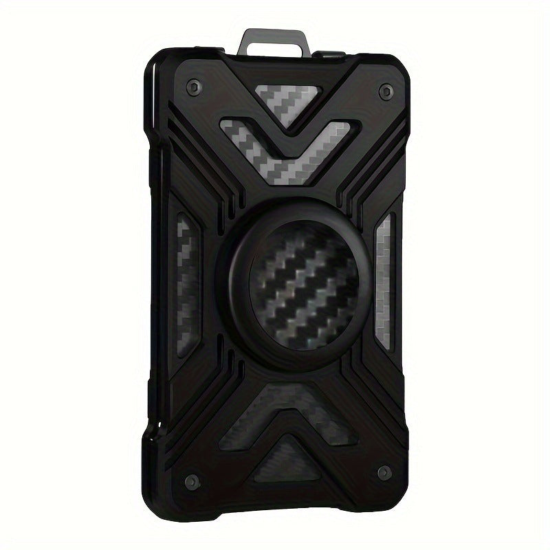 Card Holder Airtag Men's Tracker Case Carbon Fiber Credit Card Clip Wallet