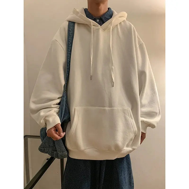 Men's Fashionable Solid Color Hooded sweatshirt by GJG Denim
