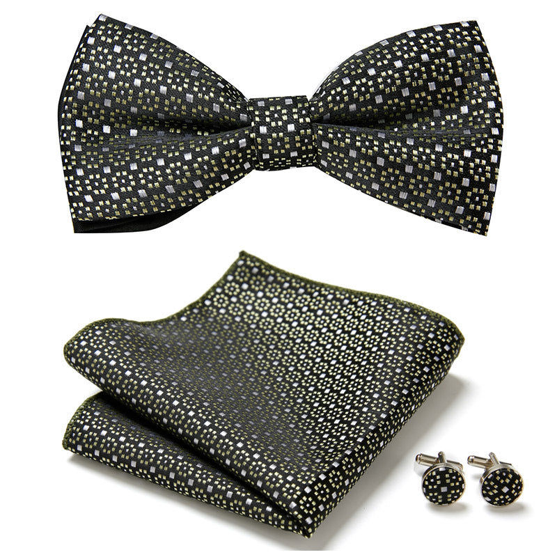Men's Bow Ties Three Piece Set