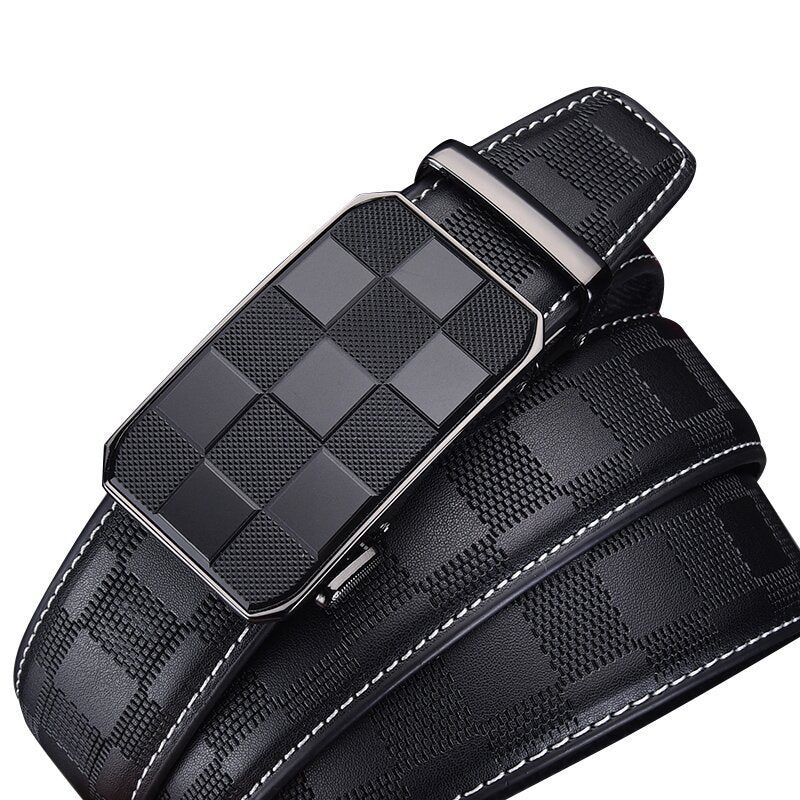 Men's Automatic Leather Buckle Belt