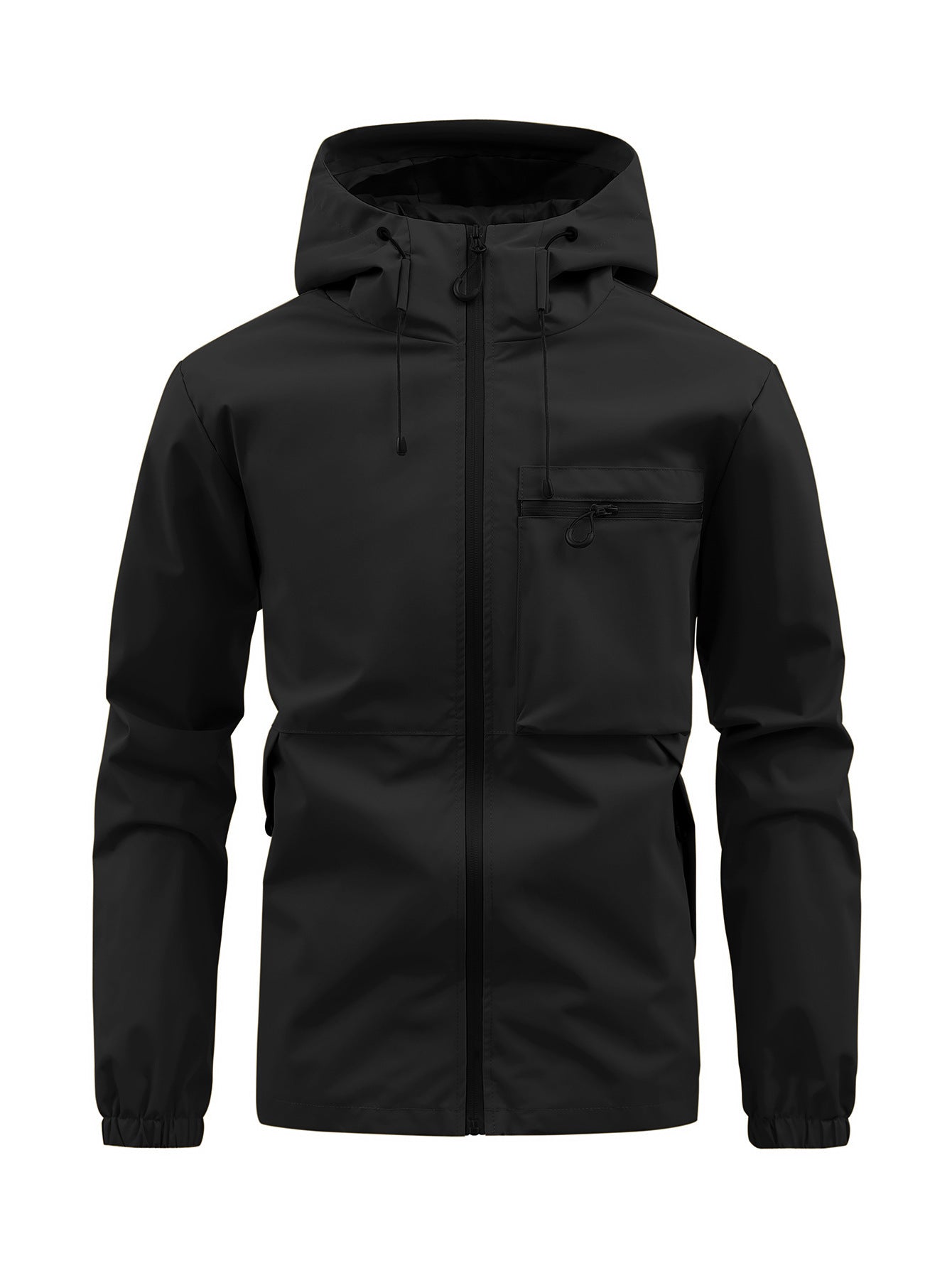Men's Fashion Casual Hooded Solid Color Multi-pocket Work Pants Outdoor Coat