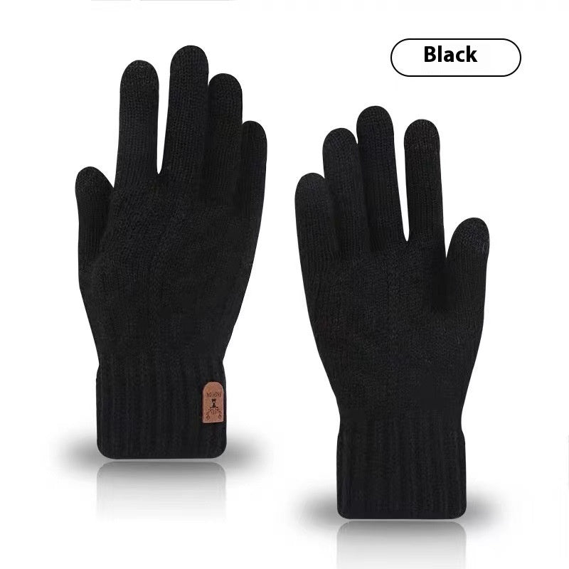 Men's Cold-proof Wool Knitted Gloves