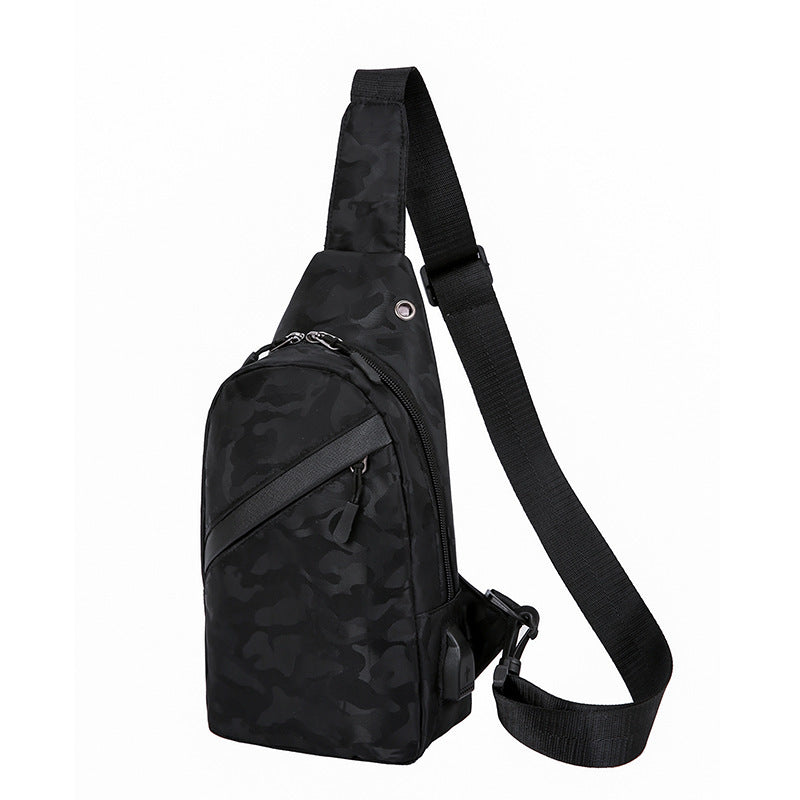 Men's Camouflage Chest Bags  With Headphone Hole