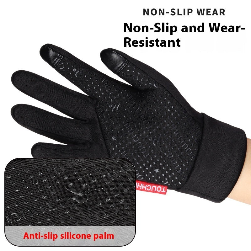 Men's Touch Screen Windproof Warm Usb Heating Gloves