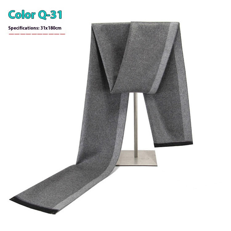 Men's Warm Cashmere-like Striped Scarf