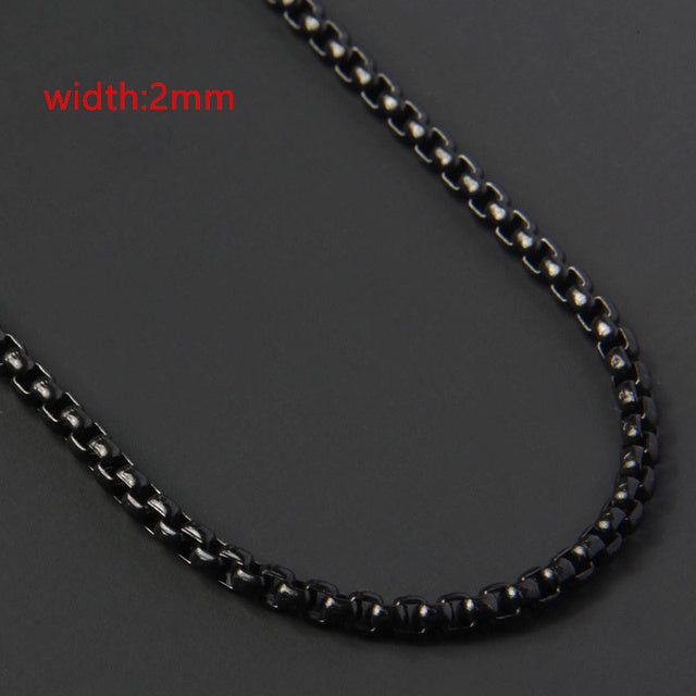 Men's Steel Figaro Cuban Chain Necklace