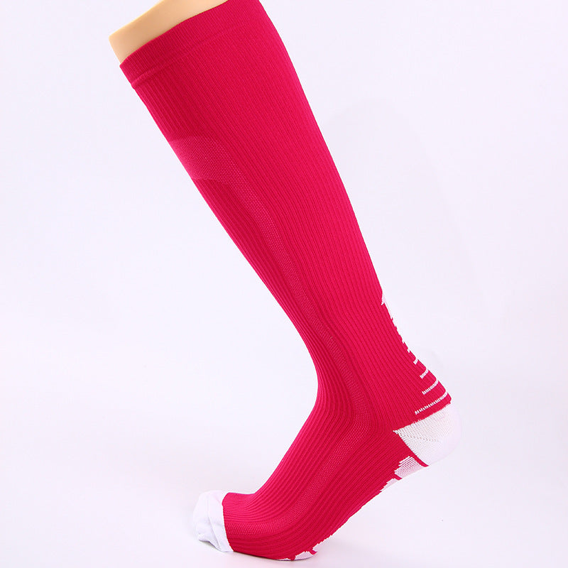 Men's Sports Multi-color Gradient Long Tube Compression Socks