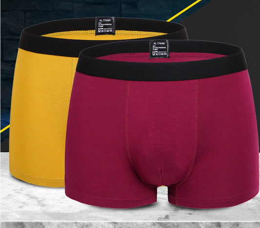 Men's Pure Color Bamboo Fiber Underwear