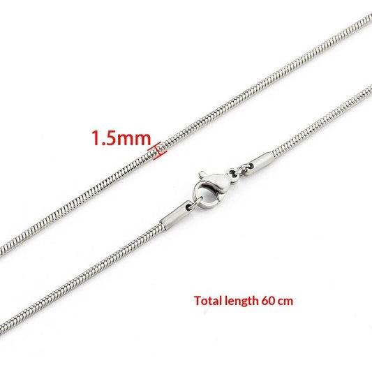 Men's Stylish Stainless Steel Snake Chain Necklace by GJG Denim