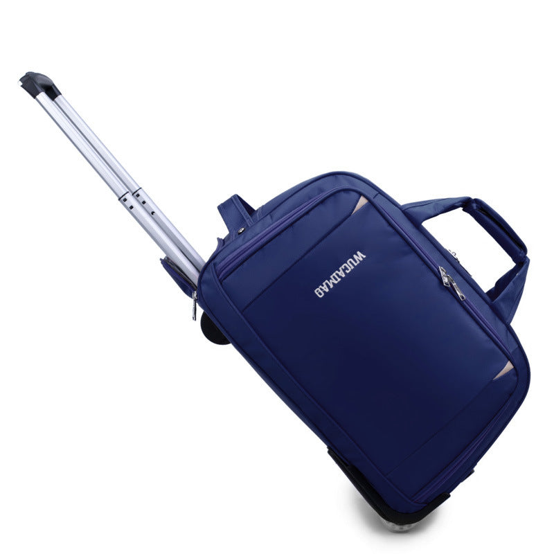 Men's Oxford Cloth Trolley Bag Leisure Travel Folding Luggage