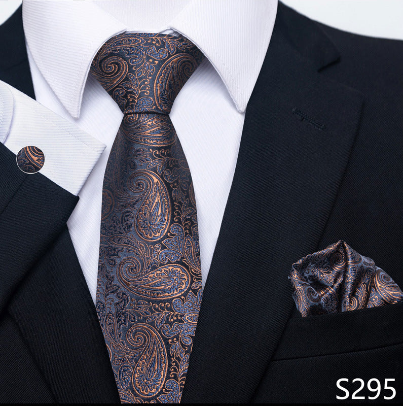 Men's Creative All-match Business Formal Wear Tie Scarf Cufflink Set