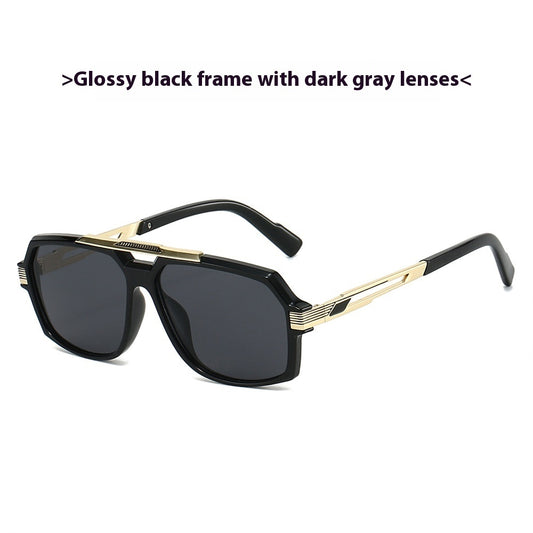 Men's Metal Mirror Leg Paint Fashion All-match Sun-resistant Sunglasses