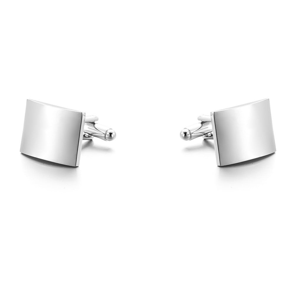 Men's High Quality Plain Glossy Cufflinks