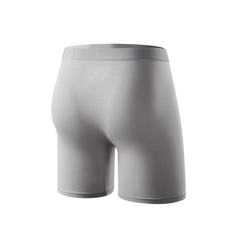 10pcs Men's Bamboo Fiber Boxer Briefs Medium Stretch Solid
