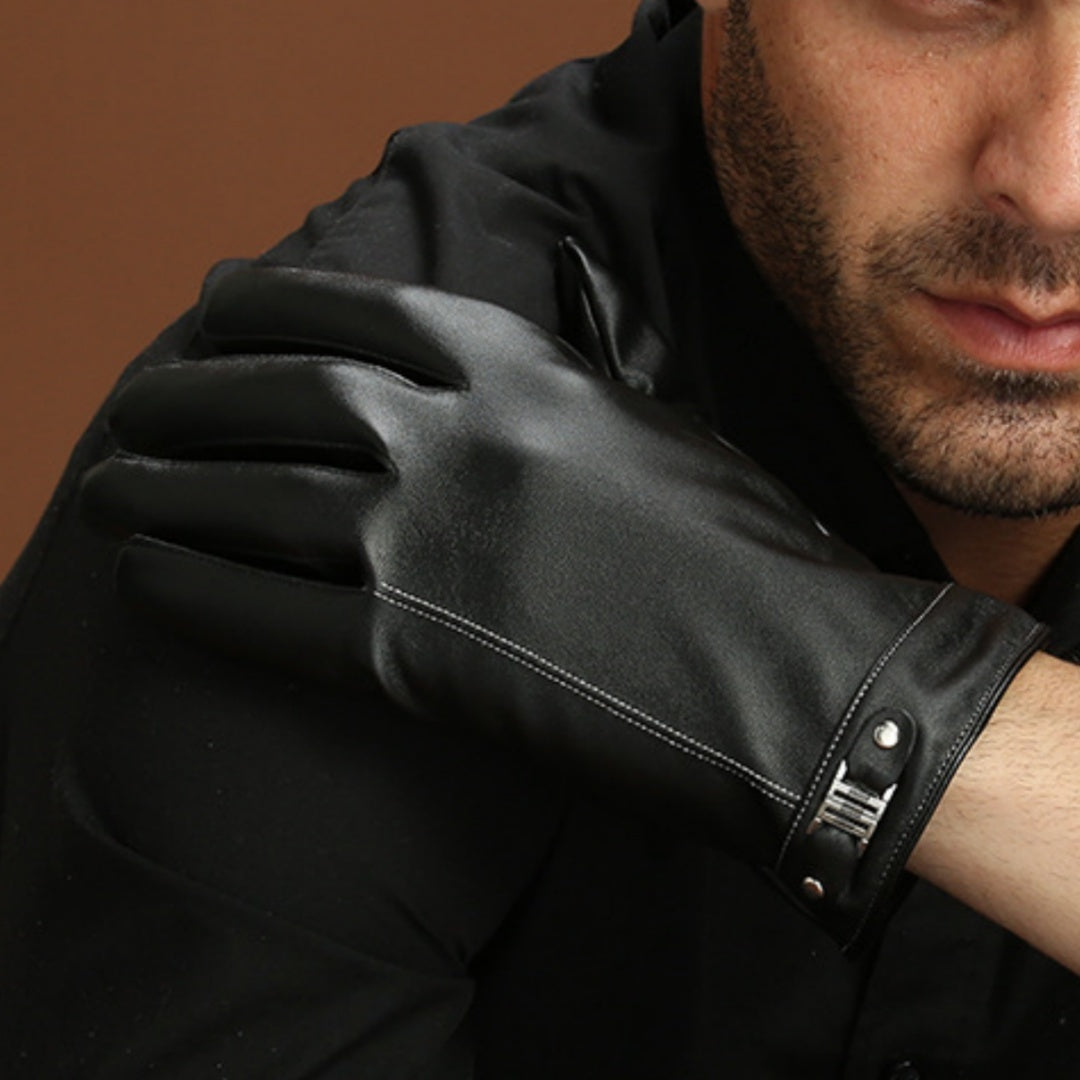 Men's Thick Fleece-lined Warm Touch Screen Gloves